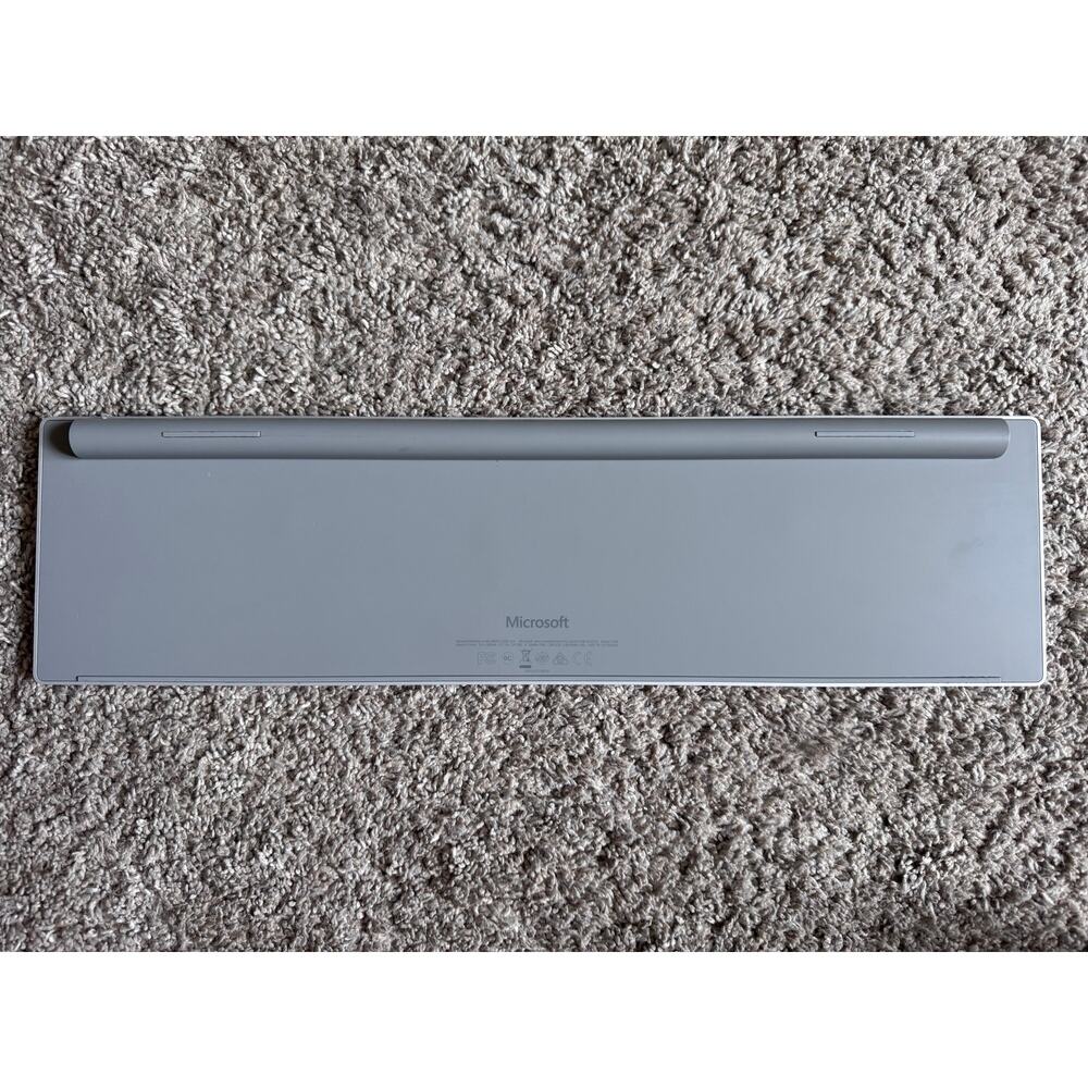 Microsoft Surface Bluetooth Keyboard Gray Full Size Wireless Tested Working - Picture 2 of 2